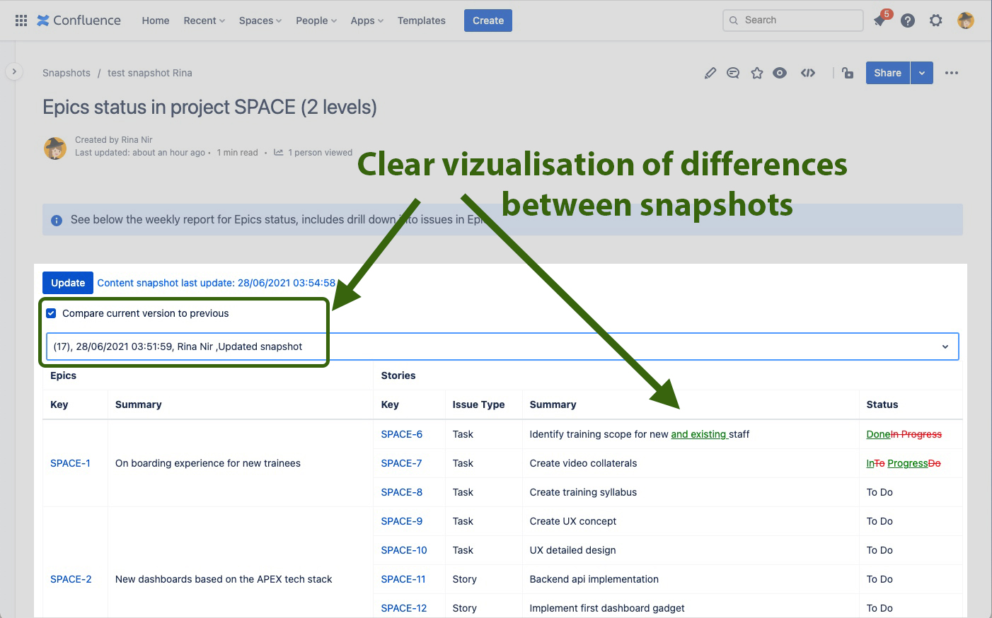 See what changed in Jira between two points in time